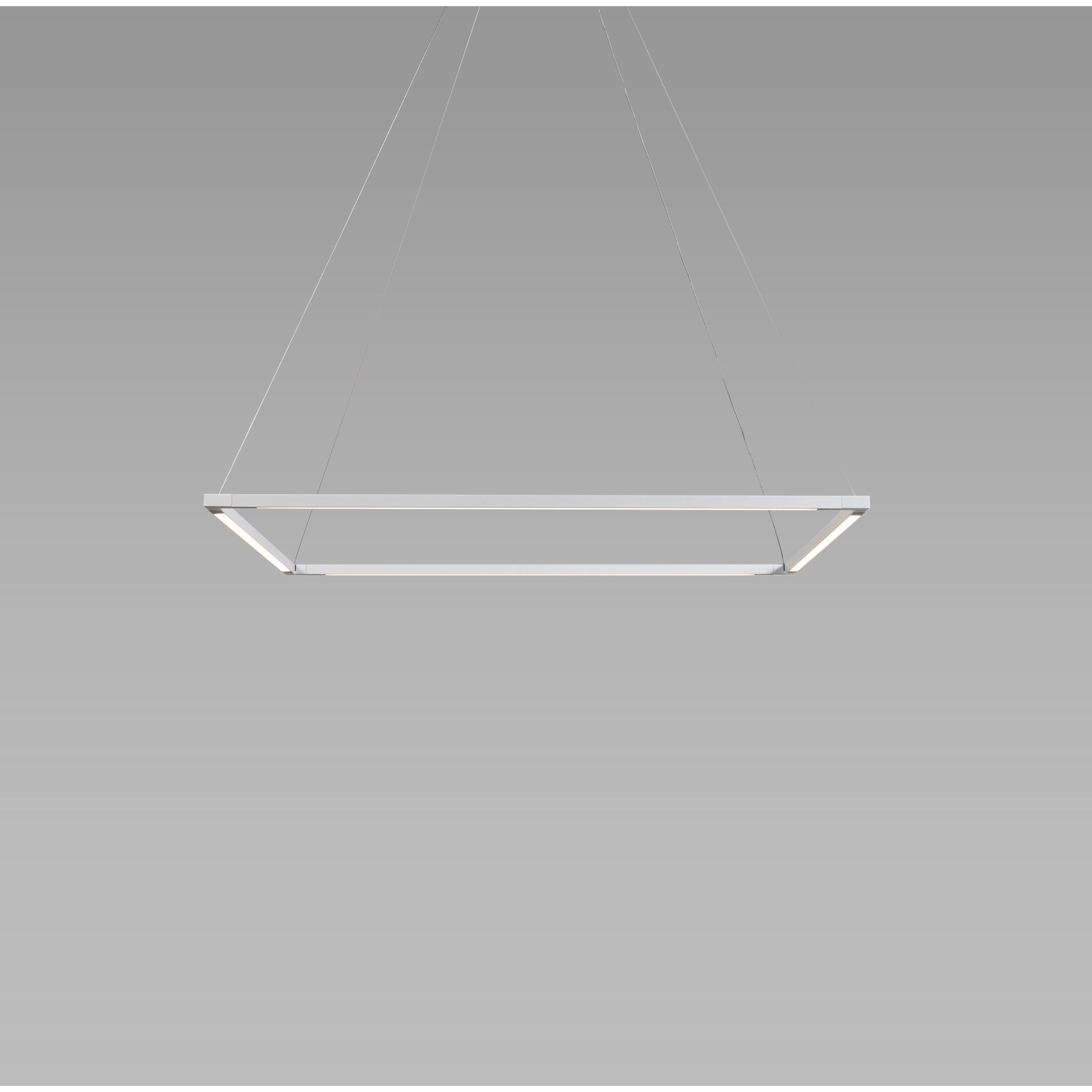 Z-Bar LED 25.98 inch Matte White Pendant Ceiling Light, Square